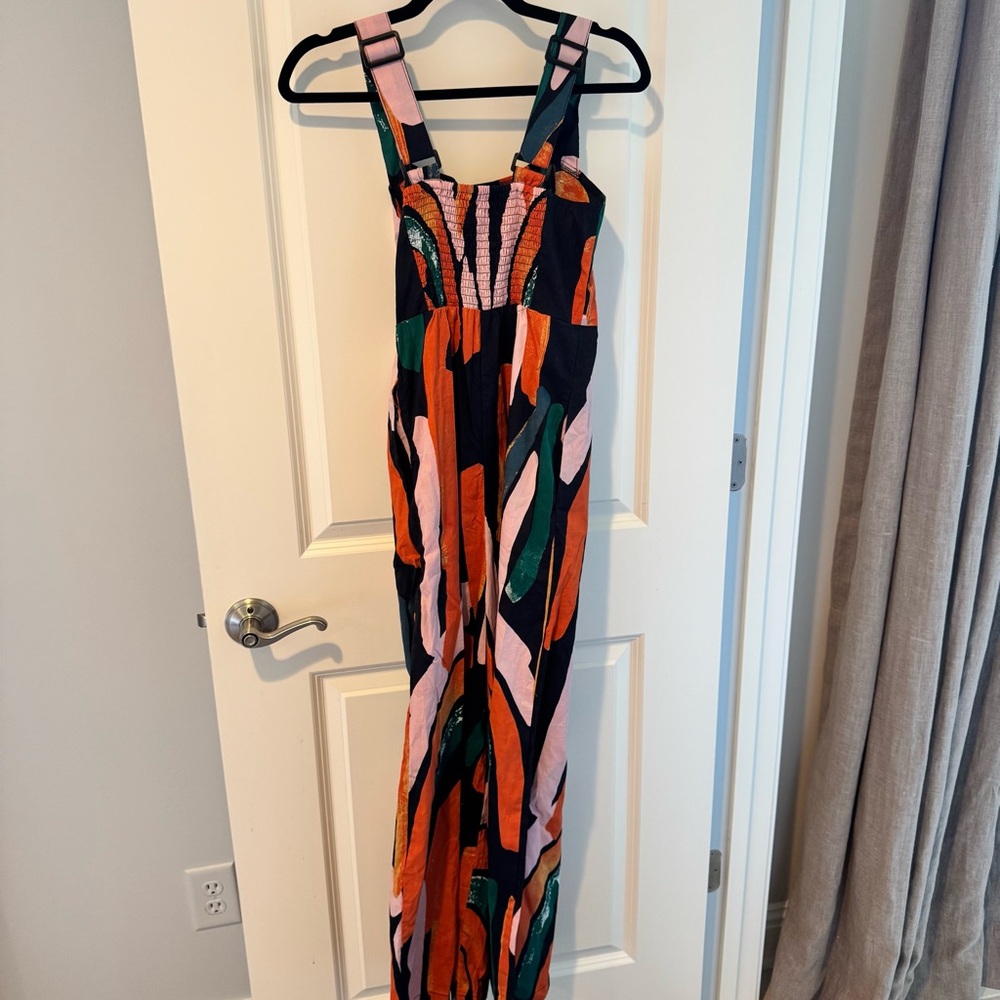 NWT Anthropologie Arches Jumpsuit Colorful Abstract Sleeveless | XS - Picture 9 of 10